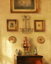 Картина "interior with samovar" художника "холсё карл"