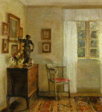 Репродукция картины "interior with bureau" художника "холсё карл"