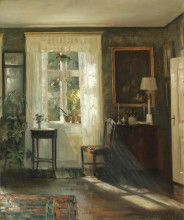 Репродукция картины "sunlit interior" художника "холсё карл"
