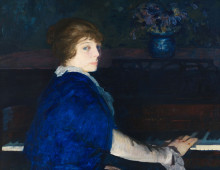 Копия картины "emma at the piano" художника "беллоуз джордж"