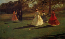 Репродукция картины "croquet players" художника "хомер уинслоу"