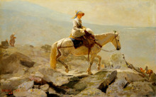 Копия картины "the bridal path, white mountains" художника "хомер уинслоу"