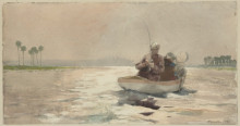 Картина "bass fishing, florida" художника "хомер уинслоу"