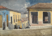 Картина "santiago de cuba, street scene" художника "хомер уинслоу"