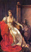Копия картины "portrait of elisa bonaparte, grand duchess of tuscany" художника "бенуа мари-гийемин"