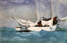 Картина "key west, hauling anchor" художника "хомер уинслоу"