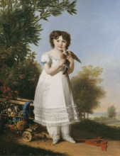 Копия картины "portrait of napoleona elisa baciocchi" художника "бенуа мари-гийемин"