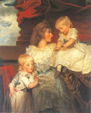 Копия картины "portrait of harriet, viscountess duncannon with her sons" художника "хоппнер джон"