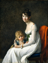 Картина "madame jeanne desbassayns de richemont and her son, eug&#232;ne" художника "бенуа мари-гийемин"