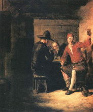 Копия картины "happy drinker" художника "хох питер де"