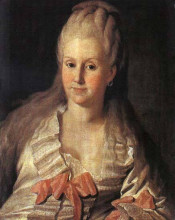 Репродукция картины "portrait of anna muravyova" художника "христинек карл людвиг"