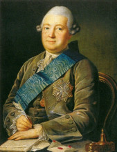 Репродукция картины "portrait of adam vasilevich olsufyev" художника "христинек карл людвиг"