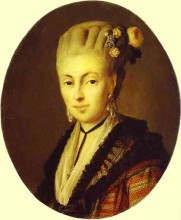 Картина "portrait of a young woman in a red dress" художника "христинек карл людвиг"