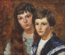 Картина "the children of the painter" художника "бенчиле октав"