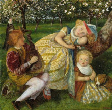 Копия картины "the king&#39;s orchard" художника "хьюз артур"