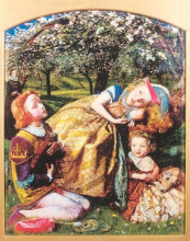 Копия картины "the king&#39;s orchard" художника "хьюз артур"