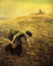 Копия картины "gleaning" художника "хьюз артур"