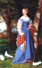 Репродукция картины "portrait of mrs. louisa jenner" художника "хьюз артур"
