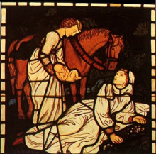 Копия картины "the birth of tristan, from &#39;the story of tristan and isolde&#39;" художника "хьюз артур"