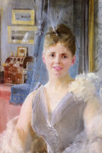 Репродукция картины "portrait of edith palgrave edward in her london residence" художника "цорн андерс"