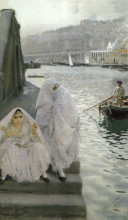 Копия картины "in the harbour of algiers" художника "цорн андерс"