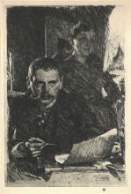 Копия картины "zorn and his wife" художника "цорн андерс"