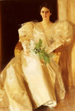 Репродукция картины "portrait of mrs eben richards" художника "цорн андерс"