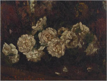 Репродукция картины "flowers" художника "бенчиле октав"