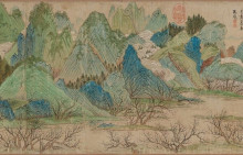 Копия картины "peach blossom spring (detail)" художника "цю ин"
