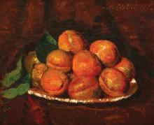 Копия картины "still life with peaches" художника "бенчиле октав"