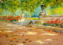 Копия картины "terrace, prospect park" художника "чейз уильям меррит"