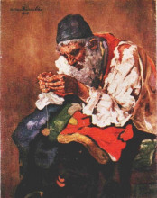 Картина "rag picker" художника "бенчиле октав"