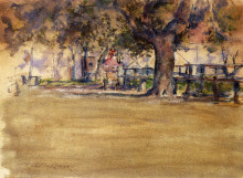 Картина "in washington park, brooklyn, n.y." художника "чейз уильям меррит"