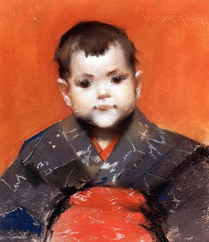 Копия картины "my baby (cosy)" художника "чейз уильям меррит"