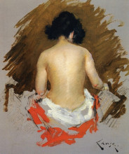 Копия картины "nude" художника "чейз уильям меррит"