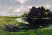 Копия картины "long island landscape after a shower of rain" художника "чейз уильям меррит"