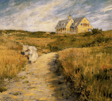 Репродукция картины "the chase homestead at shinnecock" художника "чейз уильям меррит"