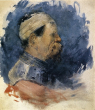 Репродукция картины "portrait of a man" художника "чейз уильям меррит"