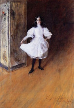 Копия картины "portrait of the artist&#39;s daughter (dorothy)" художника "чейз уильям меррит"