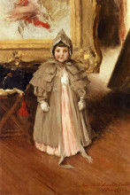 Копия картины "my little daughter dorothy" художника "чейз уильям меррит"
