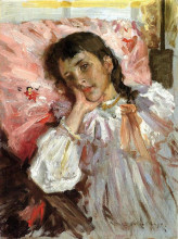 Копия картины "tired, aka portrait of the artist&#39;s daughter" художника "чейз уильям меррит"