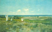Репродукция картины "near the beach, shinnecock" художника "чейз уильям меррит"