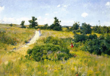 Репродукция картины "shinnecock landscape with figures" художника "чейз уильям меррит"