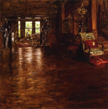 Репродукция картины "interior, oak manor" художника "чейз уильям меррит"