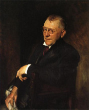 Копия картины "portrait of james whitcomb riley" художника "чейз уильям меррит"