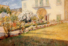 Картина "a florentine villa" художника "чейз уильям меррит"