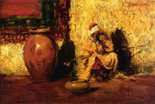 Копия картины "seated figure" художника "чейз уильям меррит"