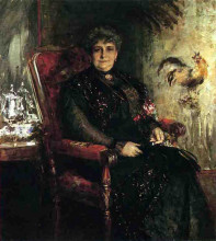 Репродукция картины "portrait of mme. e.h. bensel" художника "чейз уильям меррит"