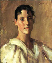Картина "portrait of a woman" художника "чейз уильям меррит"