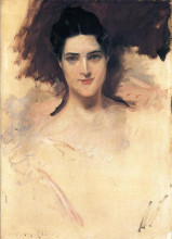 Репродукция картины "portrait of mrs. william clark" художника "чейз уильям меррит"